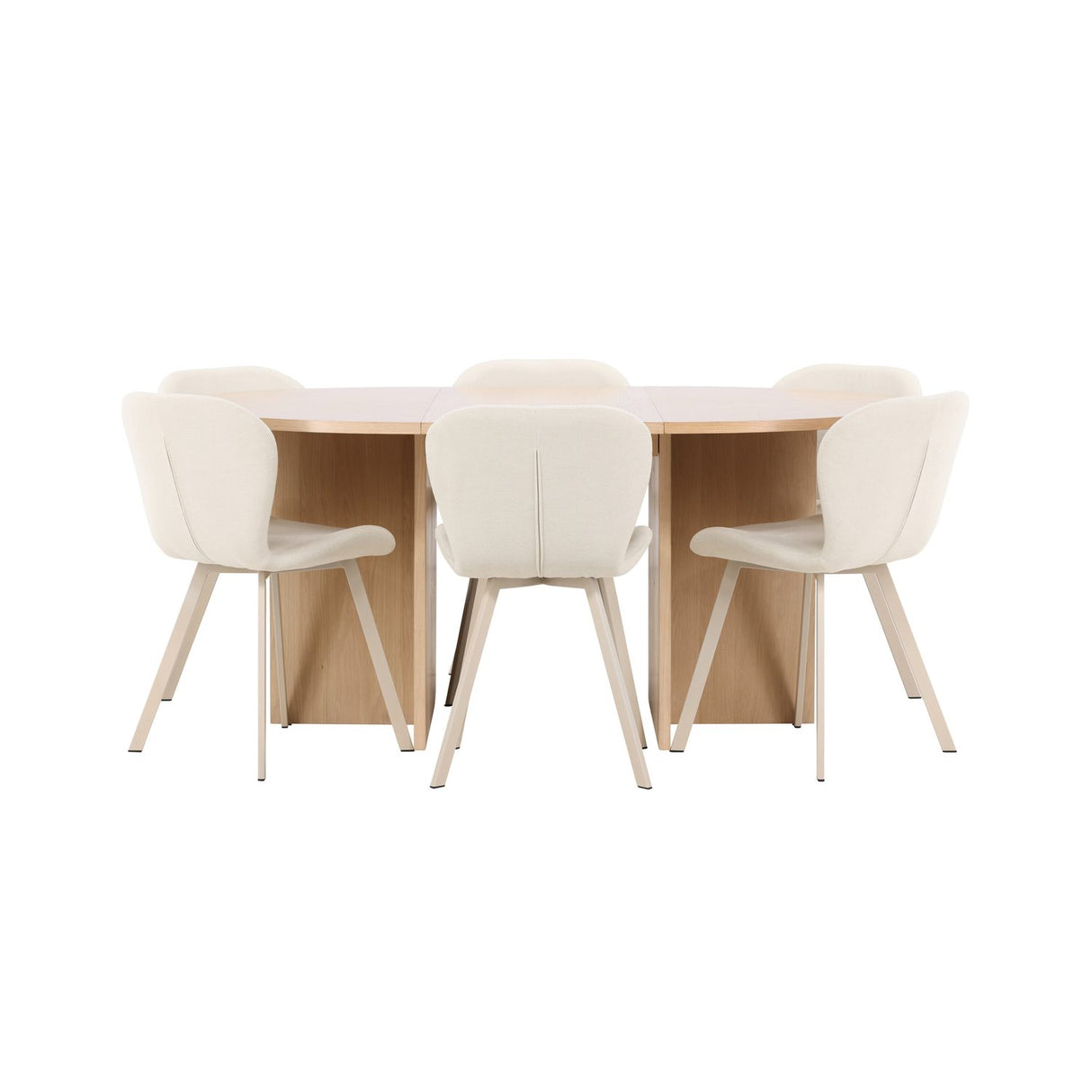 Strada, Lilja Oval matgrupp Beige, Vitpigmenterad, ⌀120