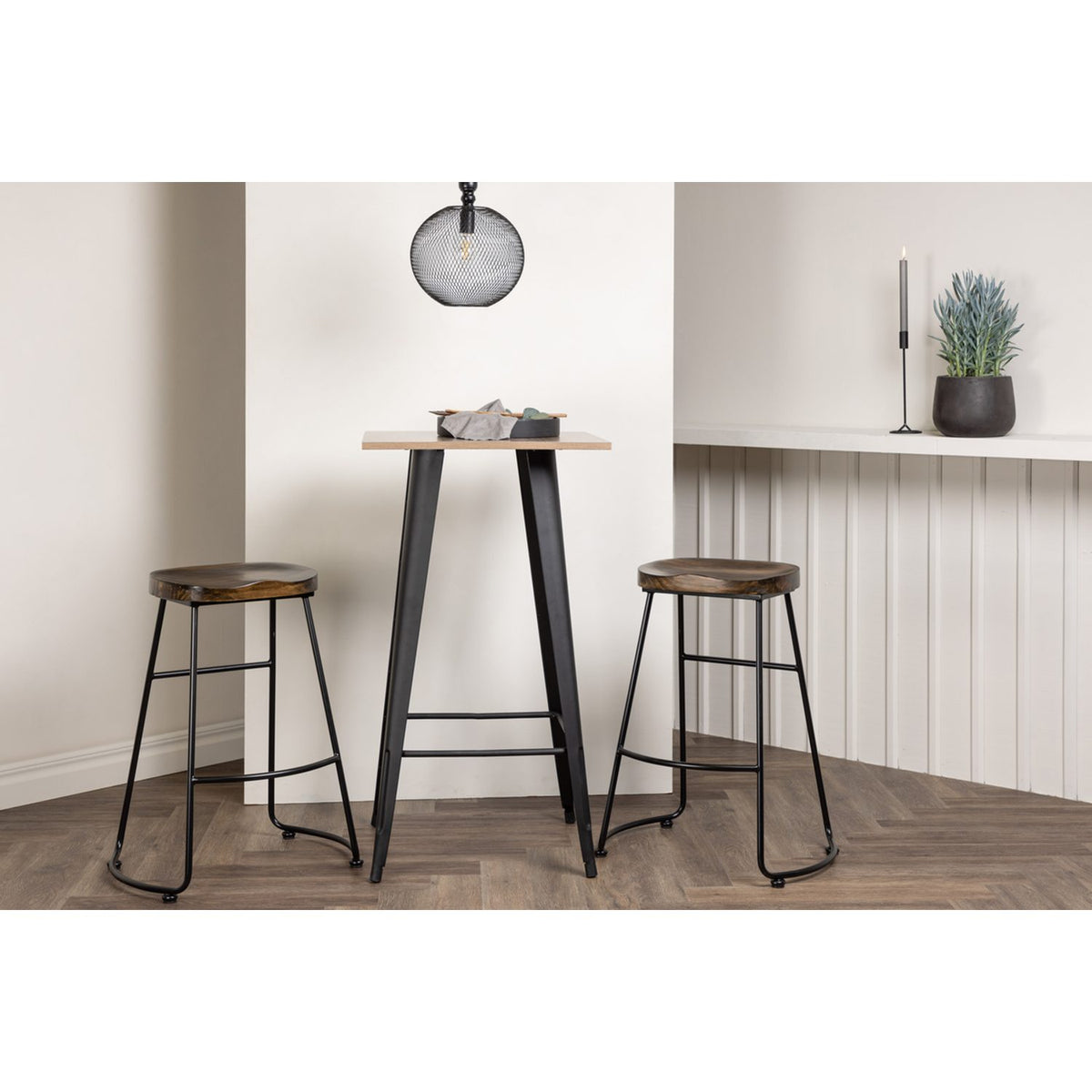 Tempe, Ozark Rektangulär matgrupp Svart,Mörk valnöt, Valnöt, 60 x 60
