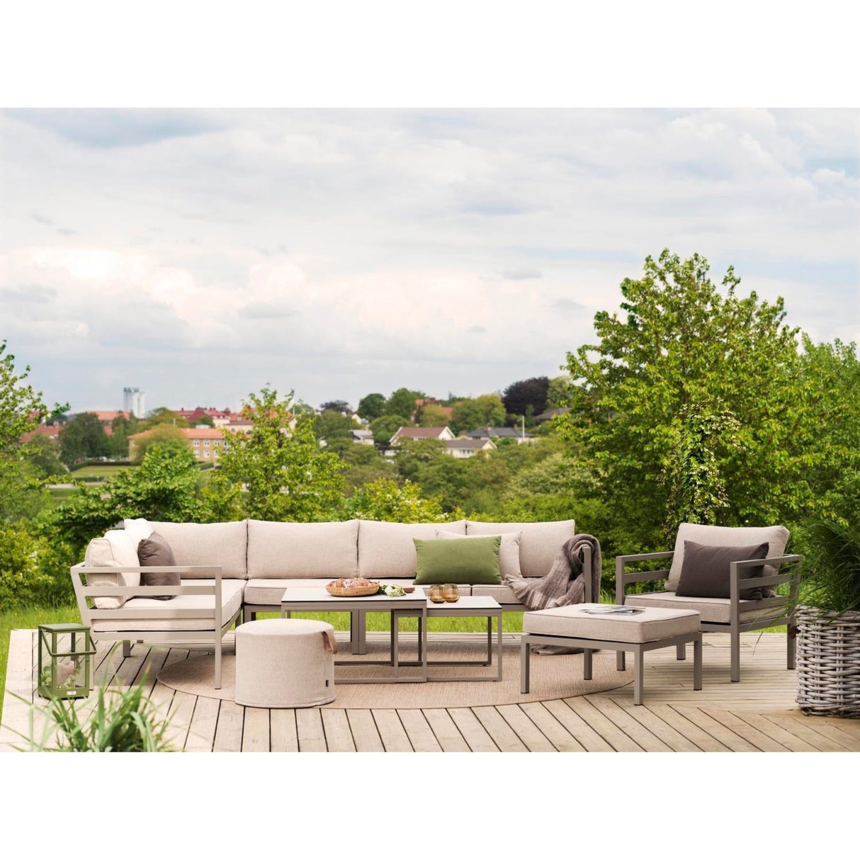 Weldon Hörnsoffa Khaki/Sand