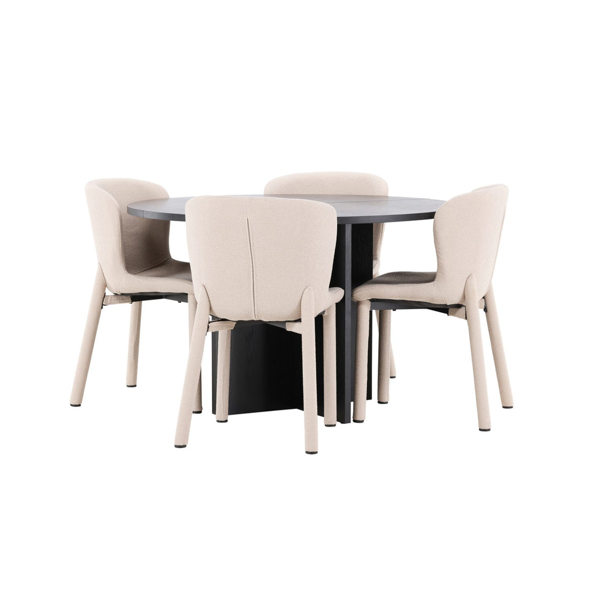 Strada, Astoria Oval matgrupp Beige, Svart, ⌀120