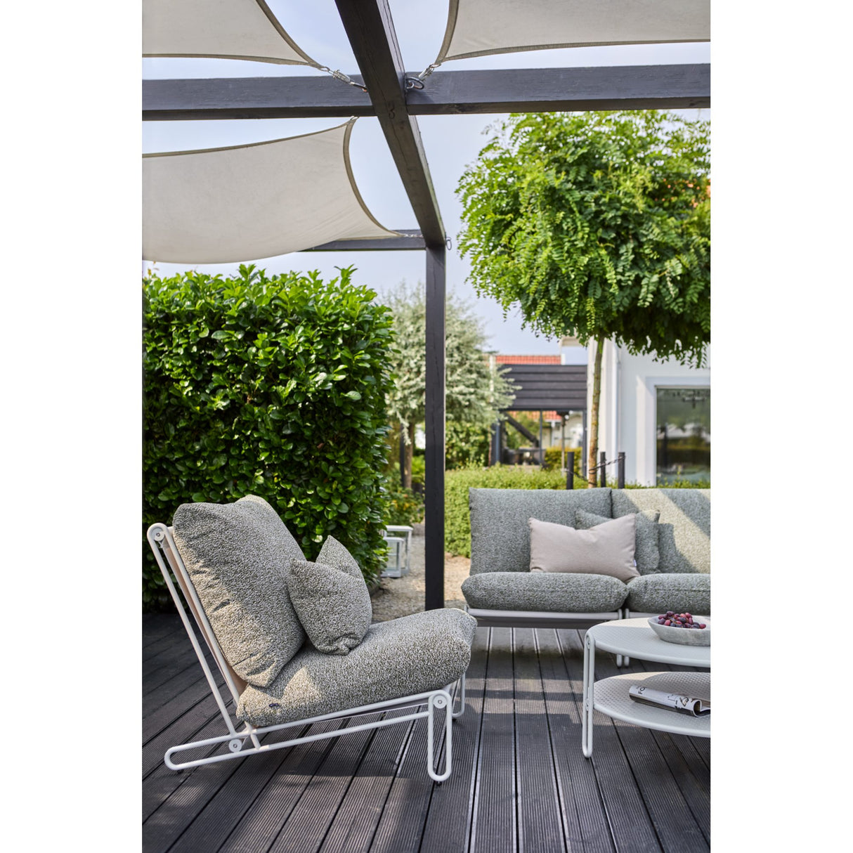 Blixt Loungefåtölj Light Grey/Verde