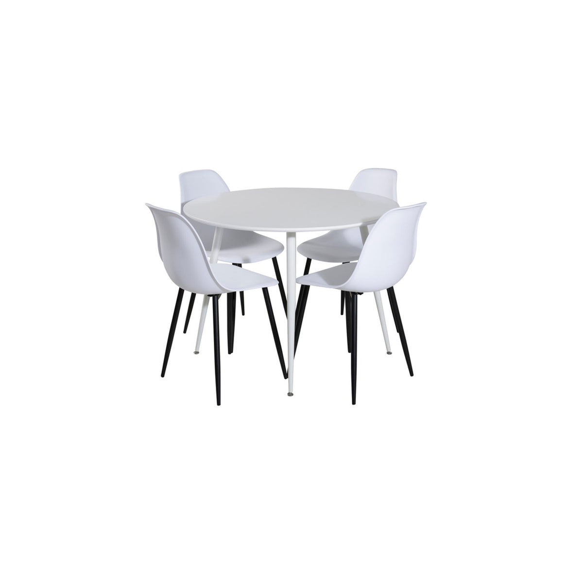 Plaza, Polar Rund matgrupp Svart,Vitt, Vit, ⌀100