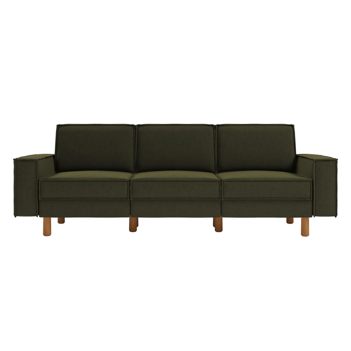 Tucson Extra (238 x 89 x 87 cm) 3-sitssoffa Olivgrön valnöt