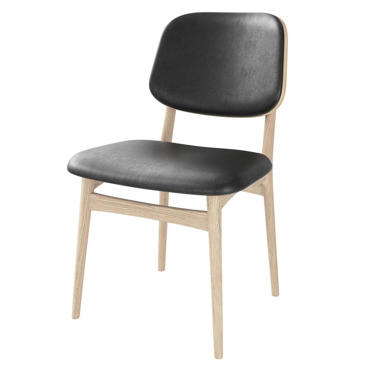 Carl Matstol Vitoljad Ek/Svart Läder