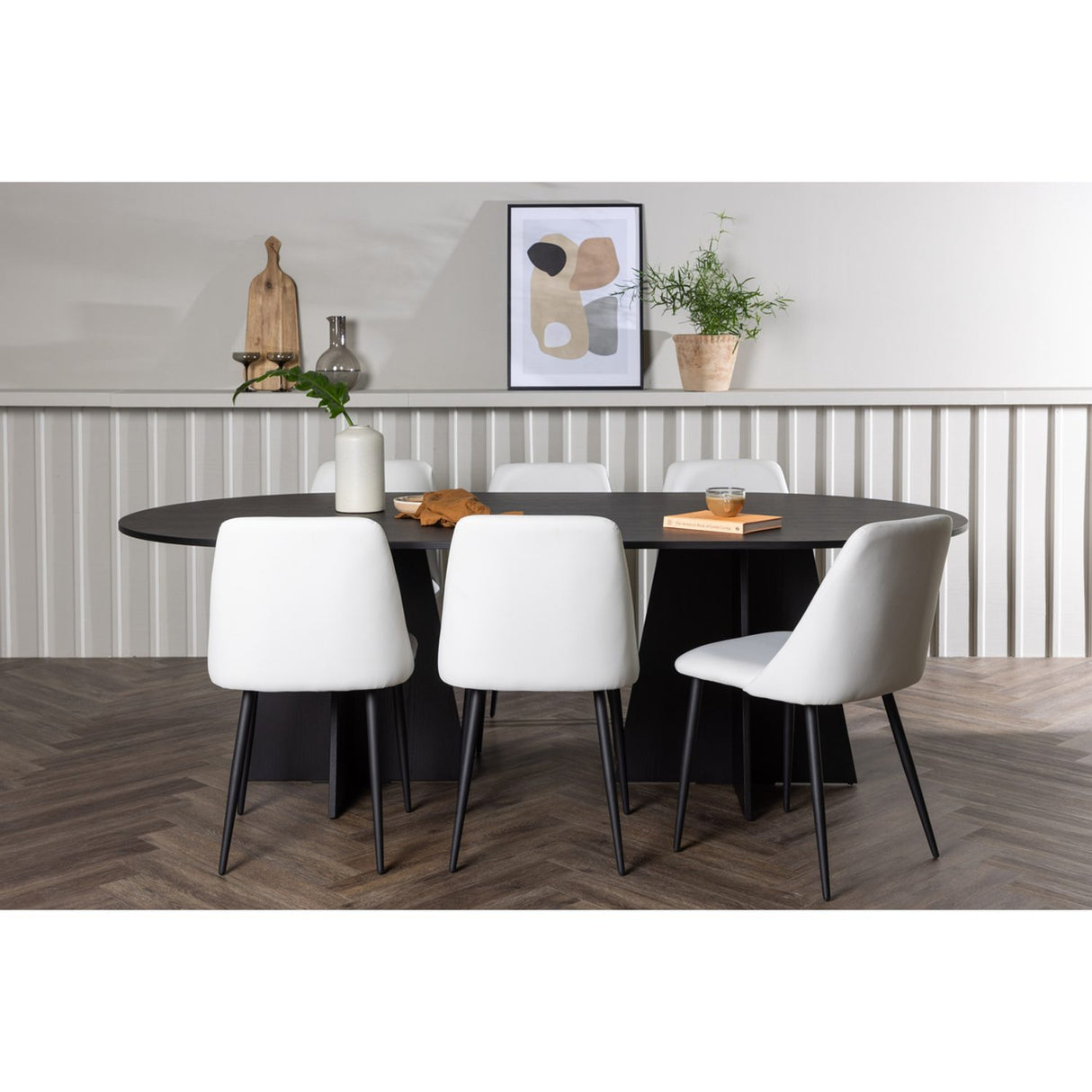 Bootcut, Night Oval matgrupp Svart,Vit, Svart, 230 x 115