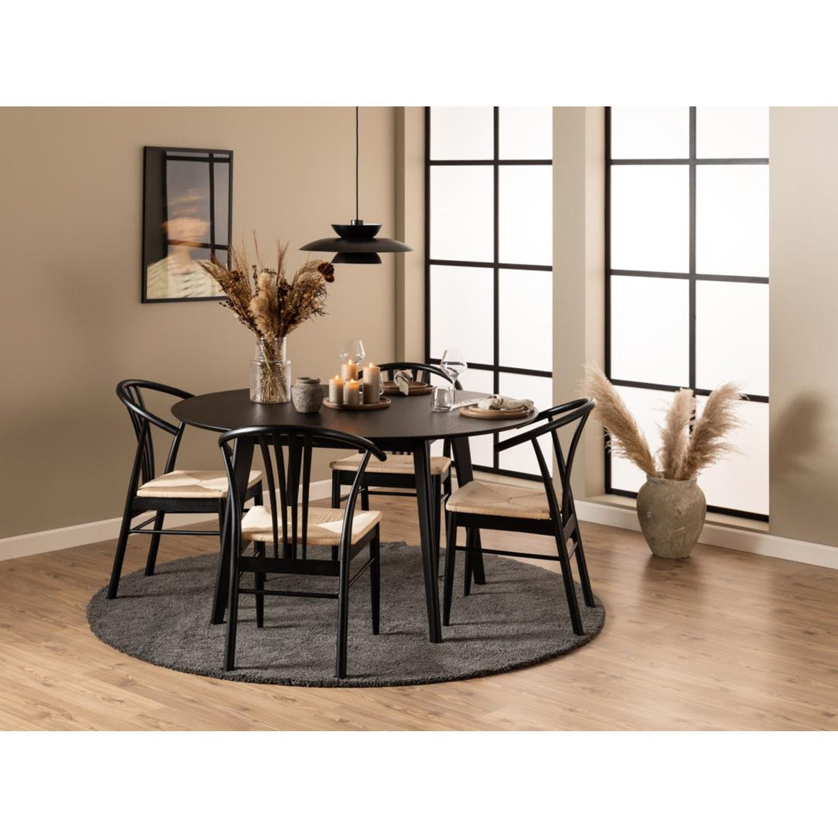 Alba Matbord Rund 140 cm Svart