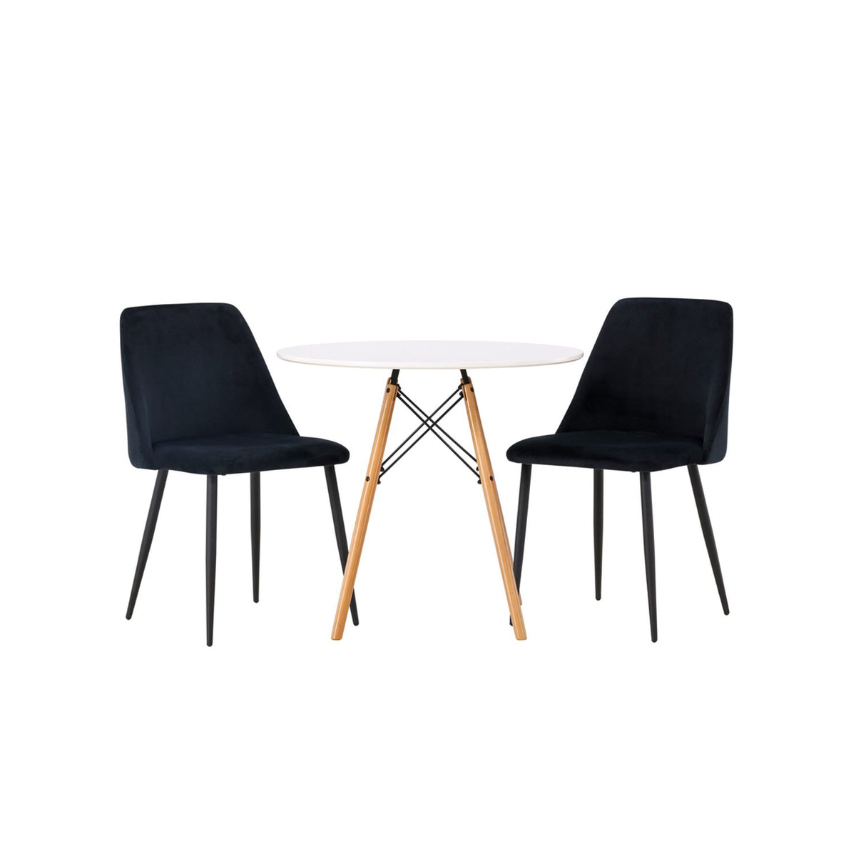 Danburi, Night Rund matgrupp Svart, Vit, ⌀60
