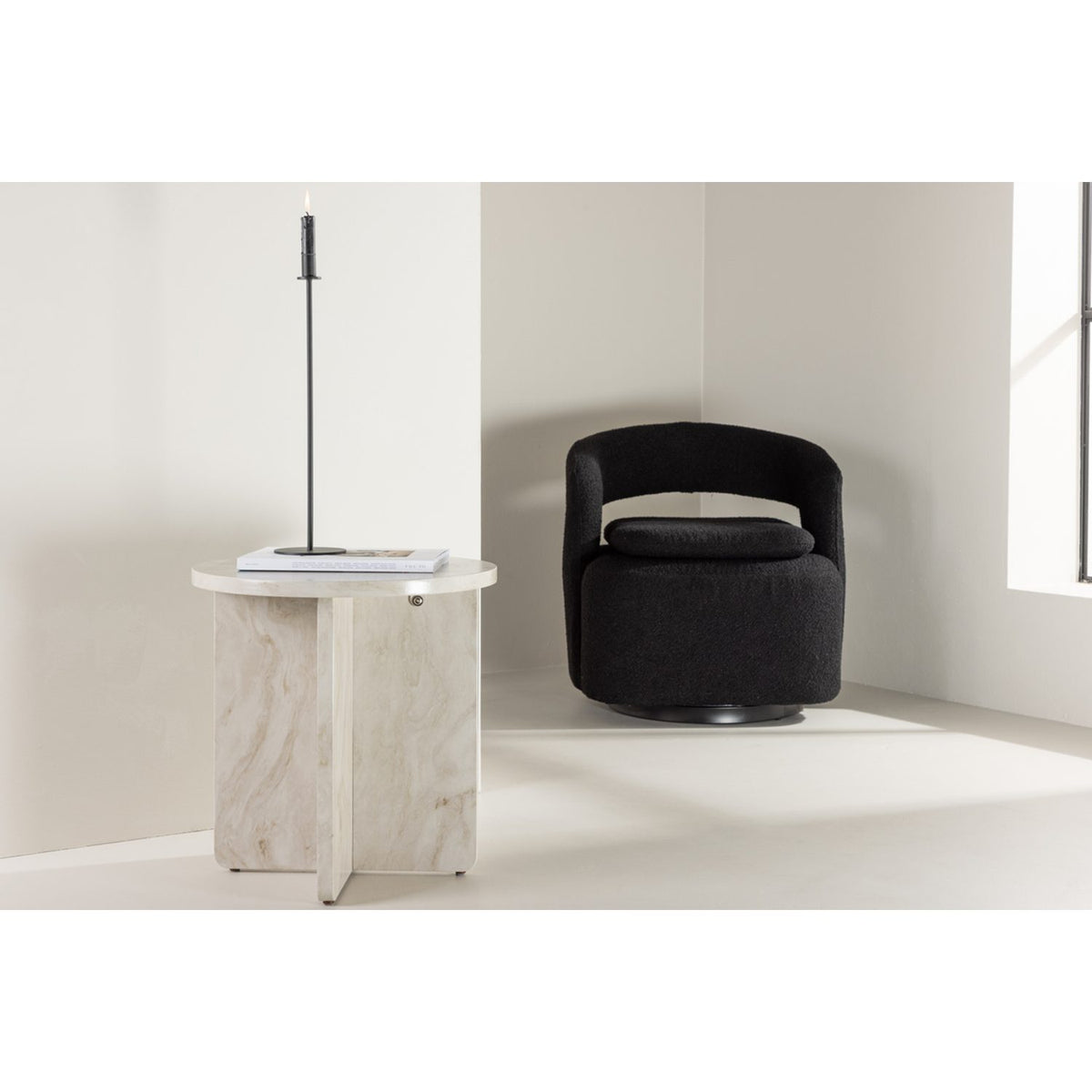 Ålesund Sidobord Beige, ⌀50