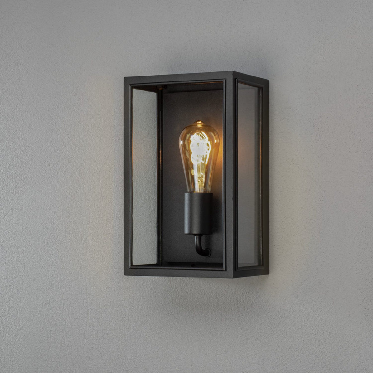 Carpi E27 Vägglampa Ute Svart/Klar, Medium (18 cm)