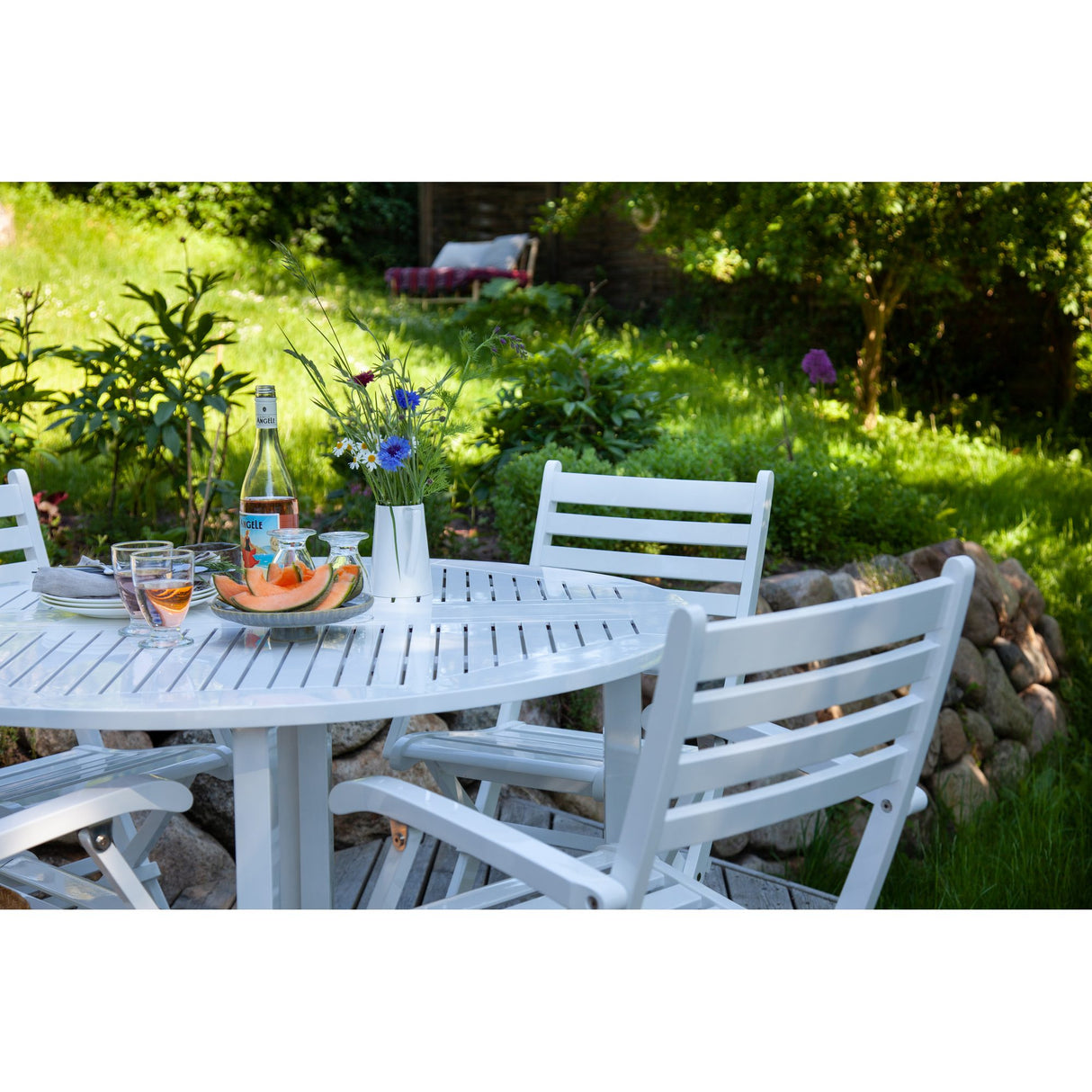 Butterfly Trädgårdsbord 110 cm Vit