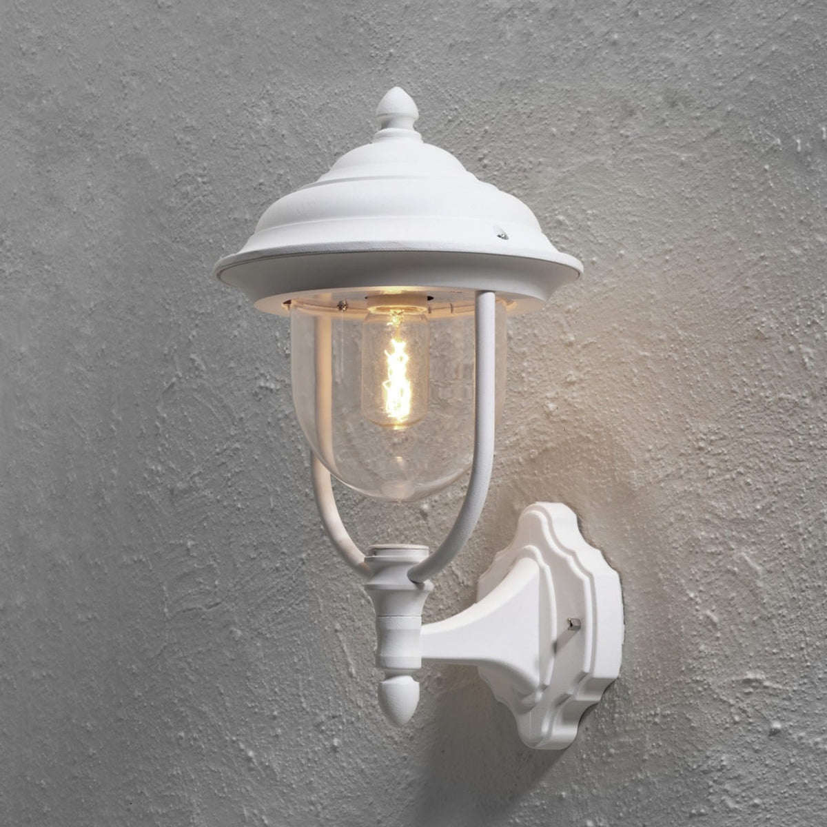 Parma E27 Vägglampa Ute Upp, Vit