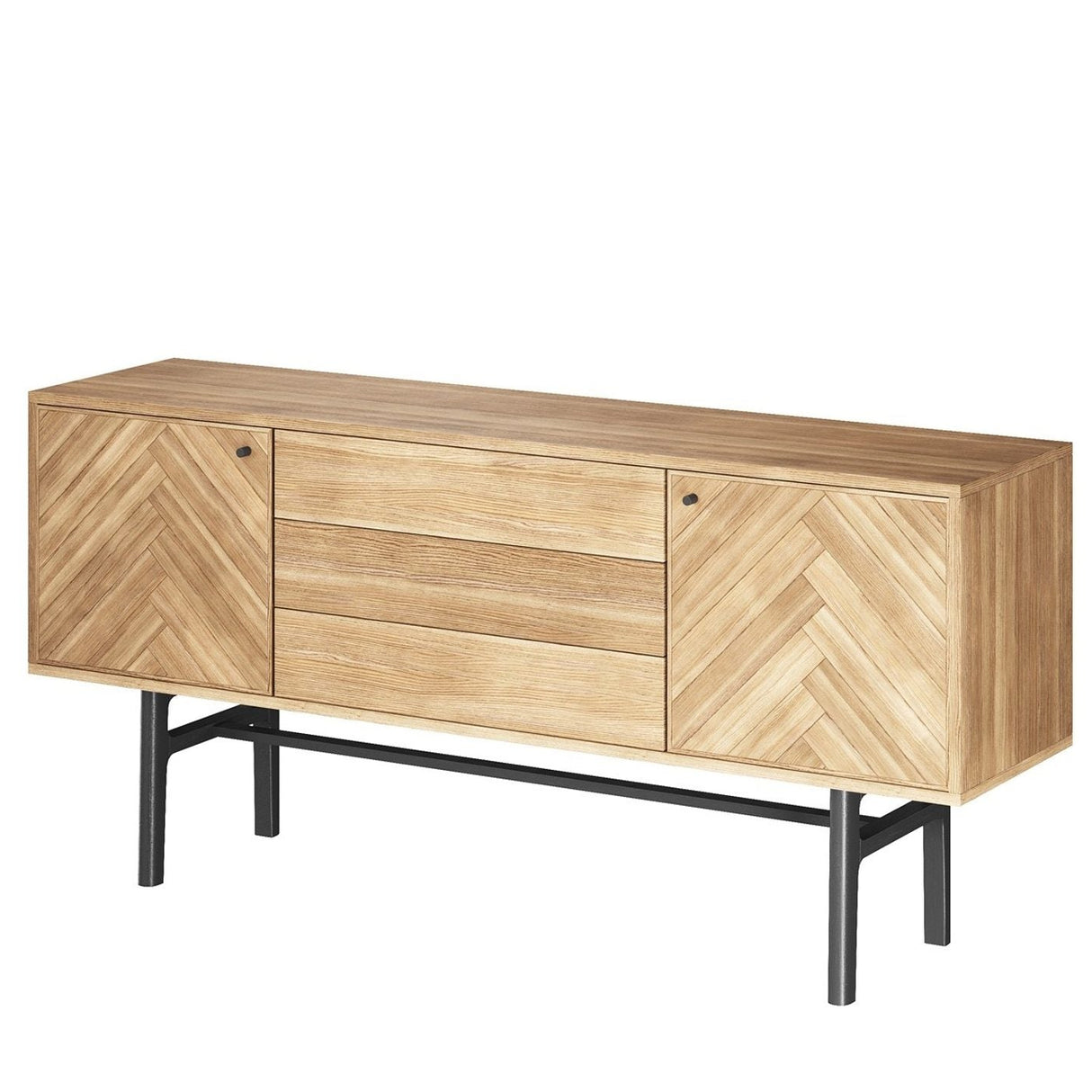Sideboard Nr.230 Fiskbensdörrar 180x85 cm Oljad Ek