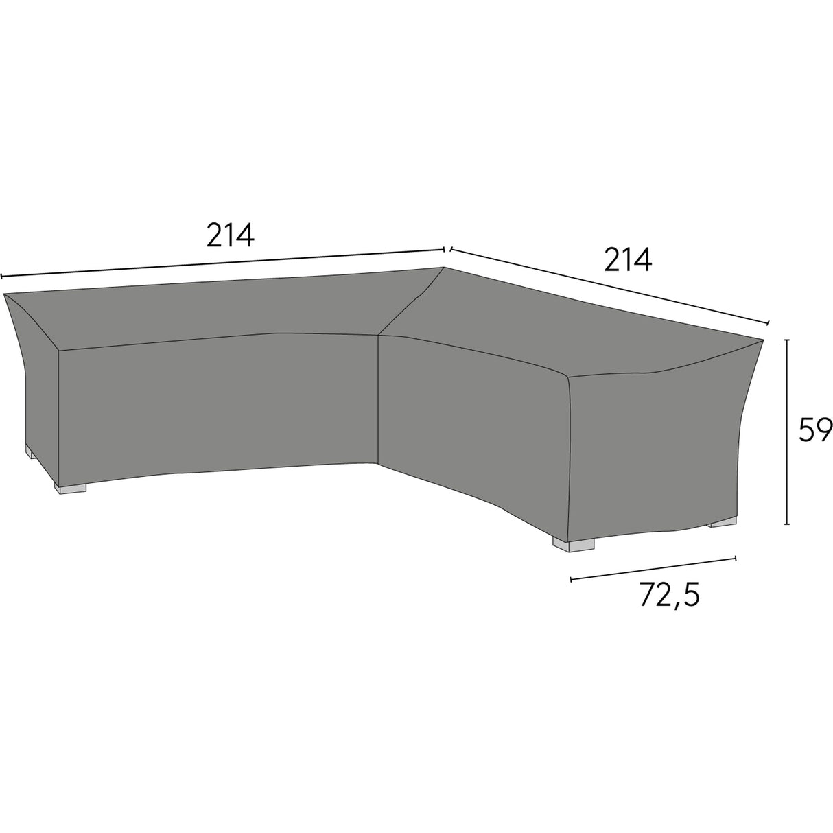 Möbelskydd Lundamo Hörngrupp Svart