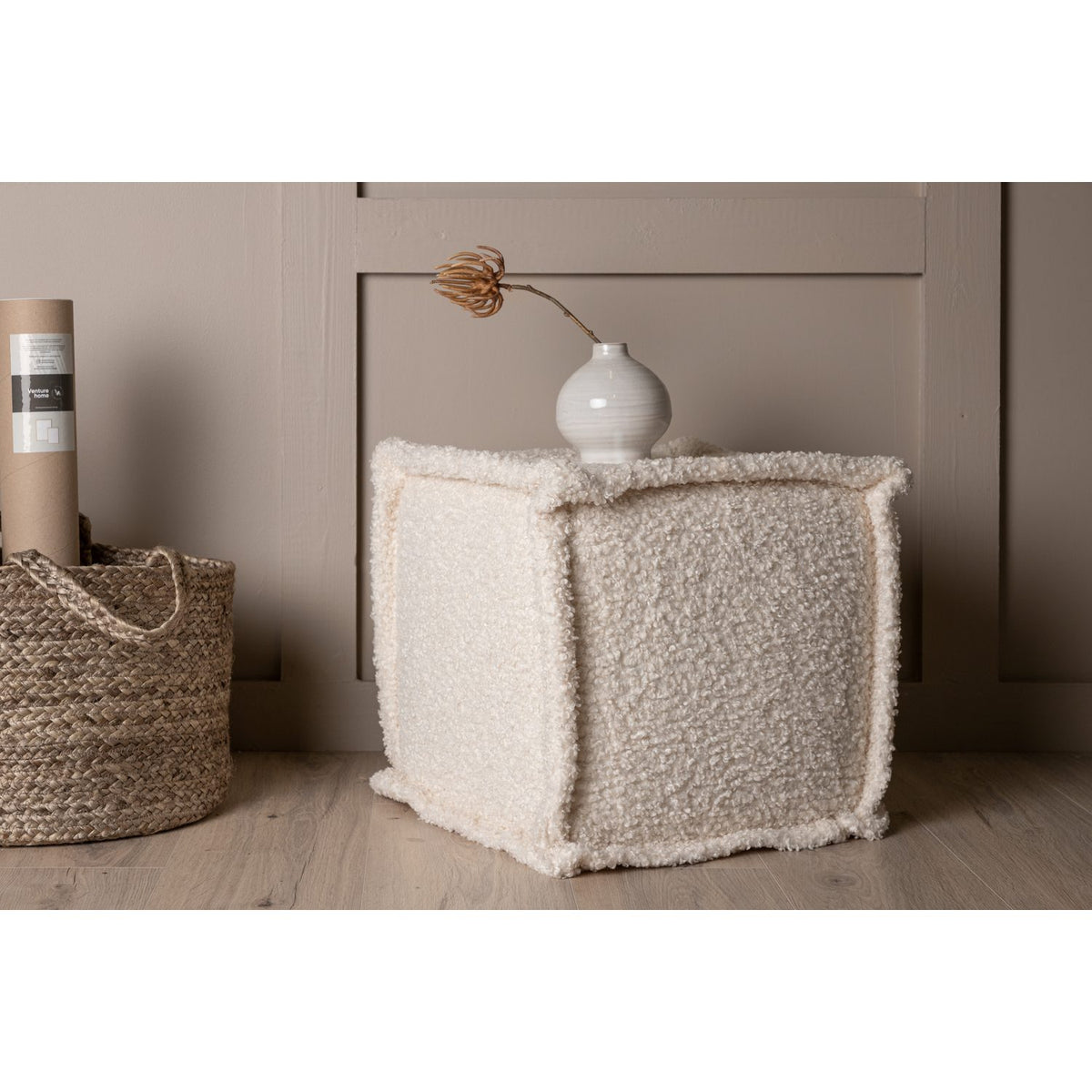 Castine Sittpuff Vit, Polyester