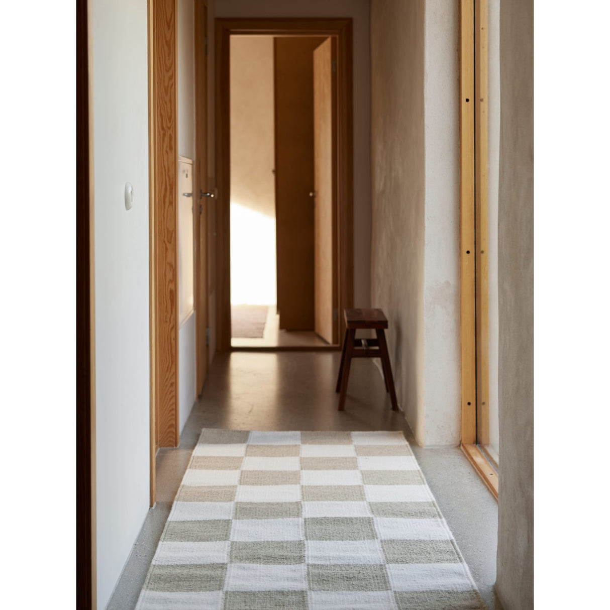 Square Gångmatta Vit/Natur