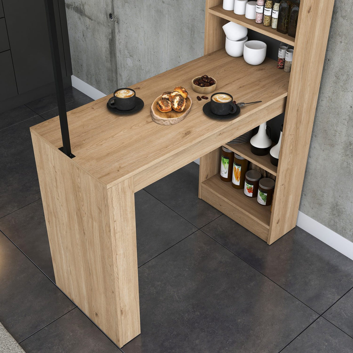 Feast Walnut / Svart Matbord