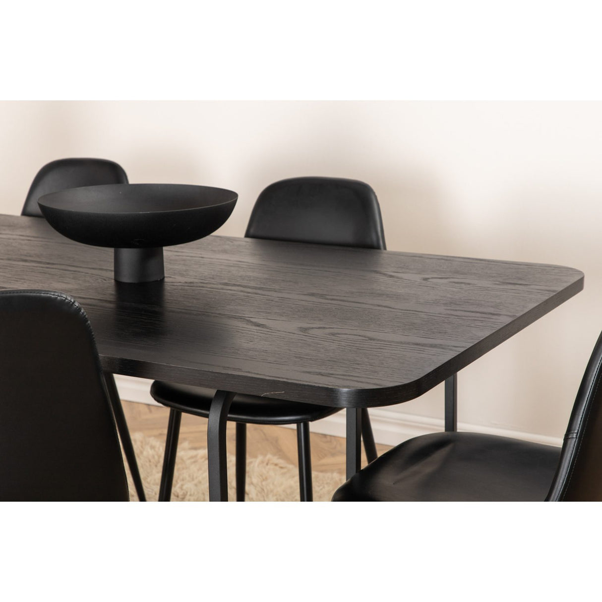 Uno, Polar Rektangulär matgrupp Svart, Svart, 200 x 90