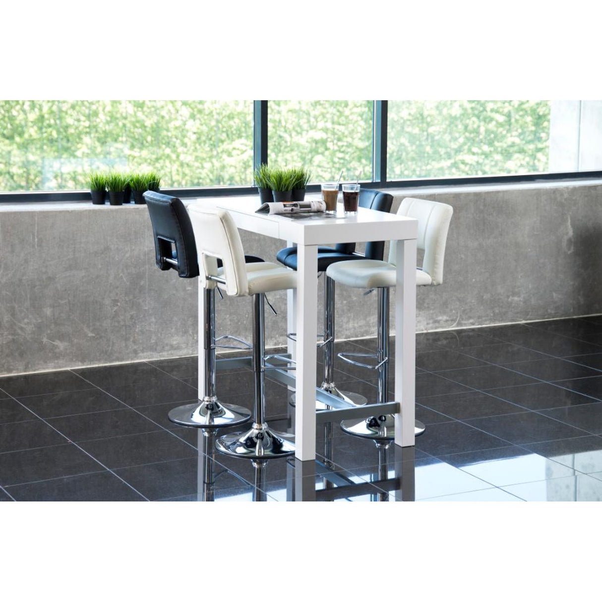 Strasbourg Barstol PU Svart