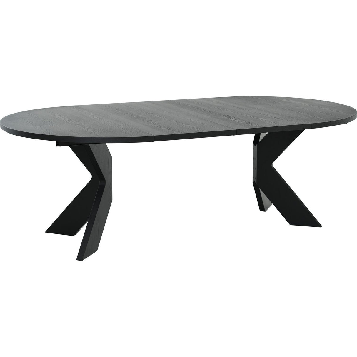Alver Matbord Svart, Med 2 tillägg, 130 cm