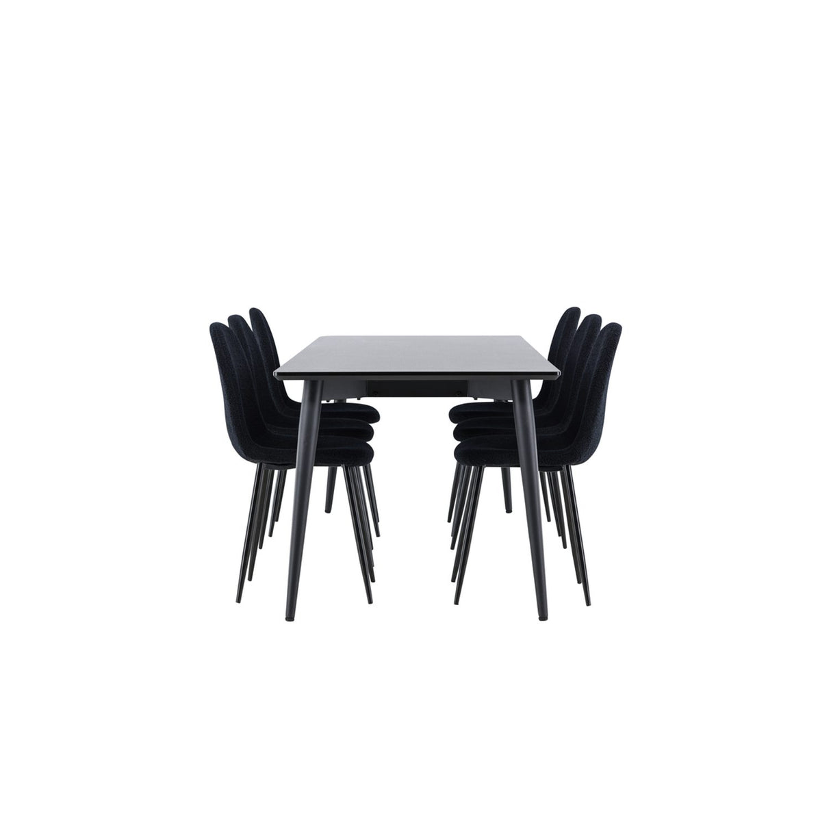 Ellis, Polar Rektangulär matgrupp Svart, Svart, 230 x 85