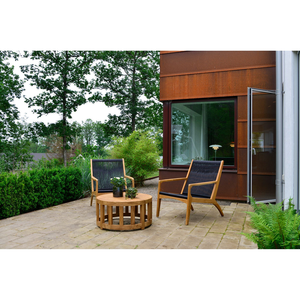 Himmelsnäs Utesoffbord Ø80 cm Brun