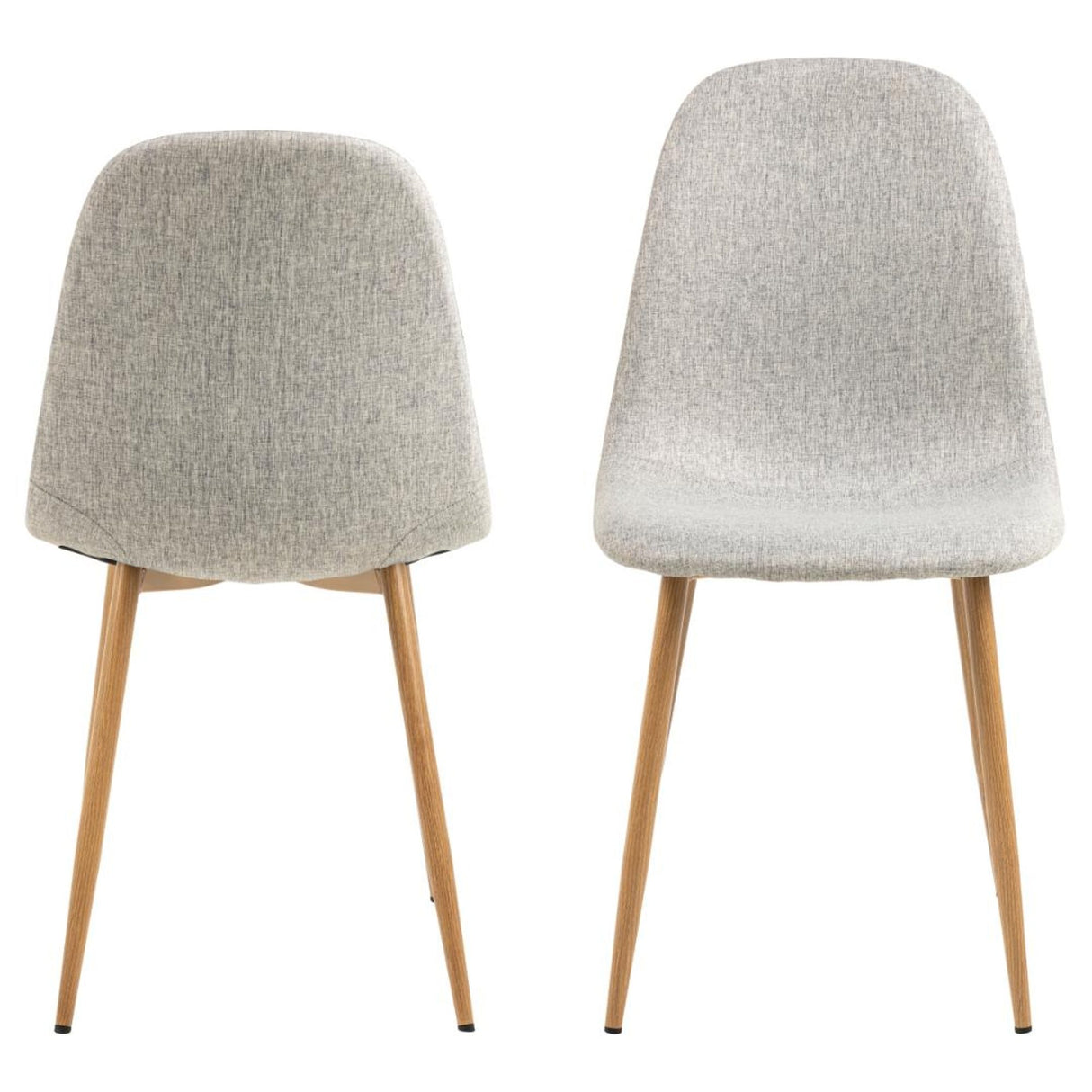 Nicole Matstol Nesia tyg Ljusgrå/Ek