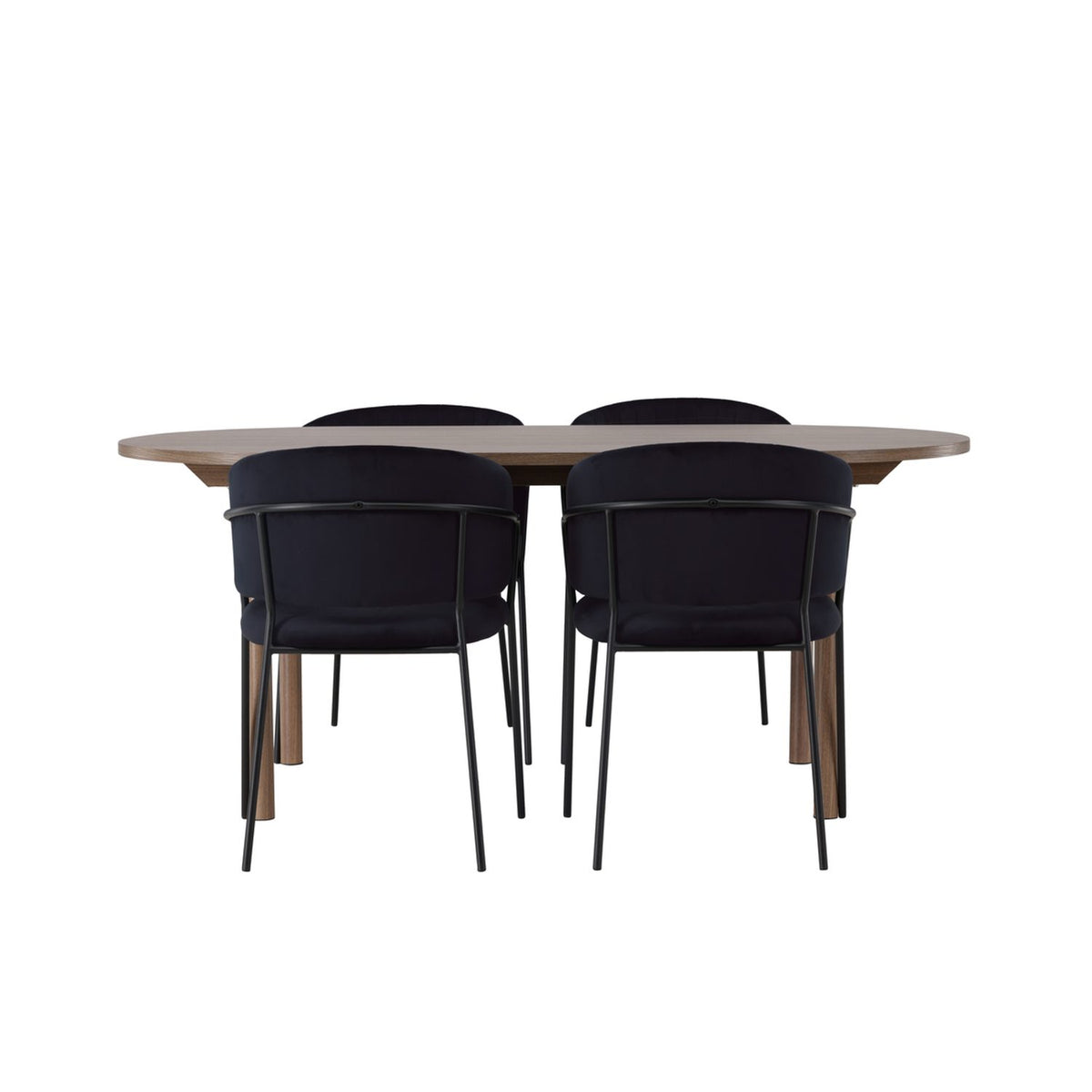 Andy, Selma Oval matgrupp Svart, Natur, 180 x 90