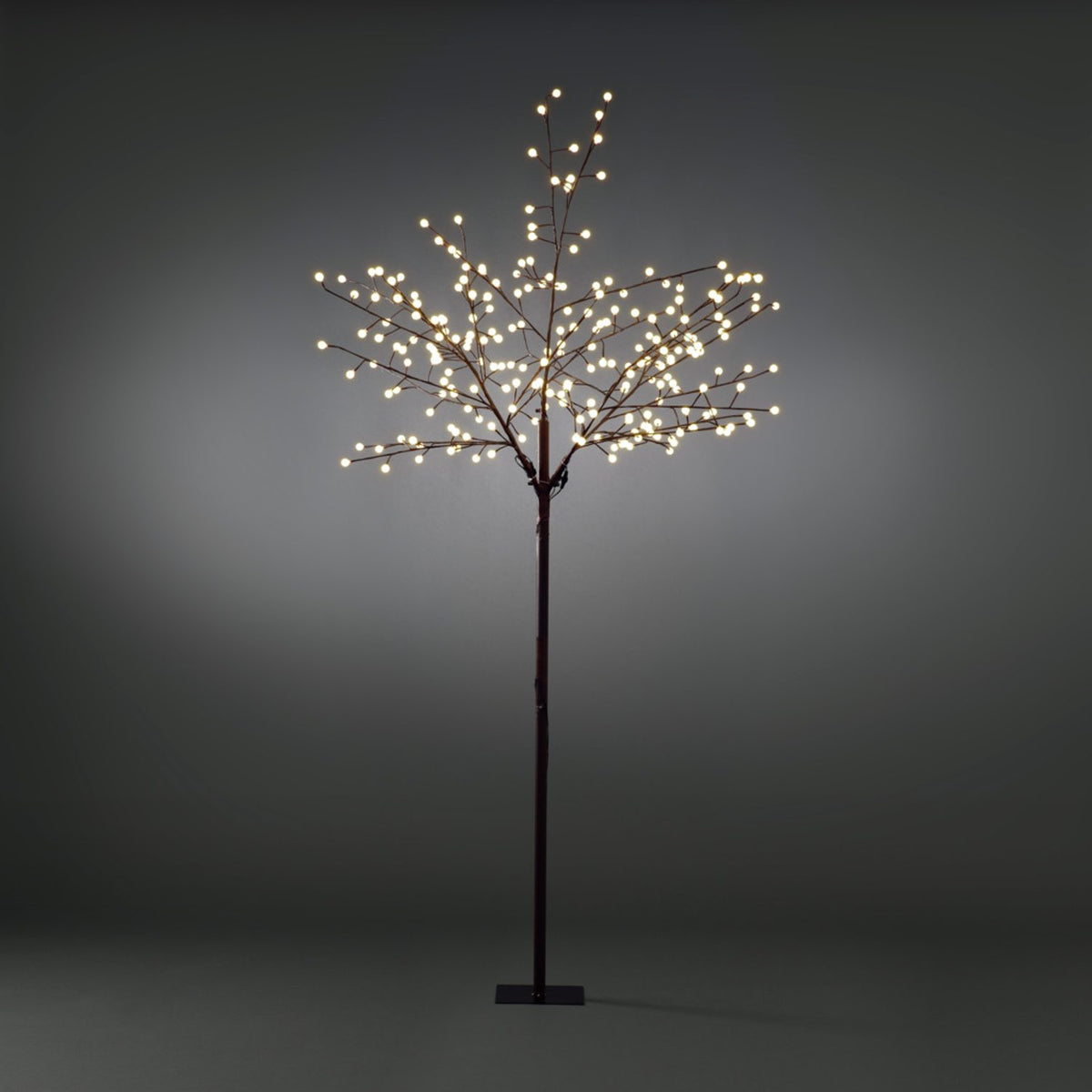 Brunt Träd 250 cm Cherry LED Ljusdekoration Ute