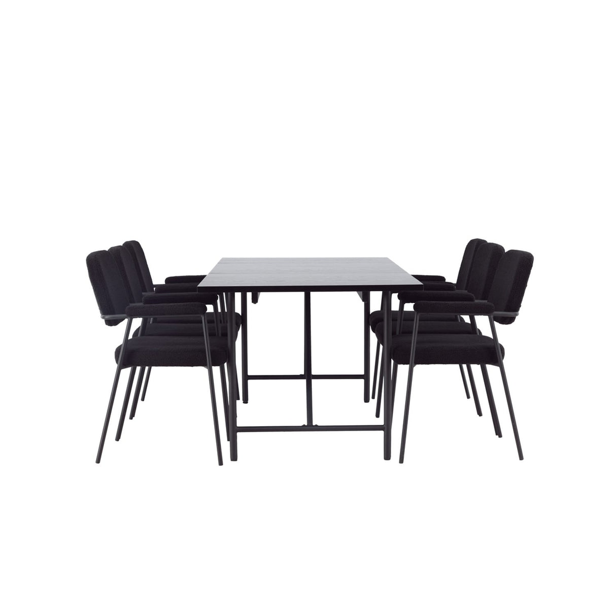 Astrid, Yesterday Rektangulär matgrupp Svart, Svart, 200 x 90