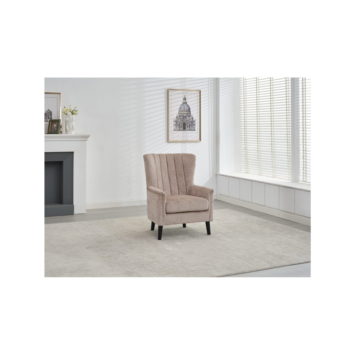 Linnea Fåtölj Bouclé Biscuit