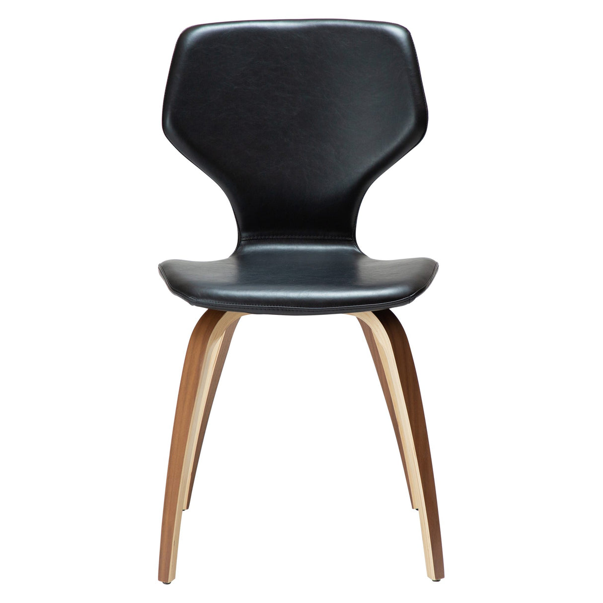 S.I.T Stol Vintage Black Art.Leather, Walnut