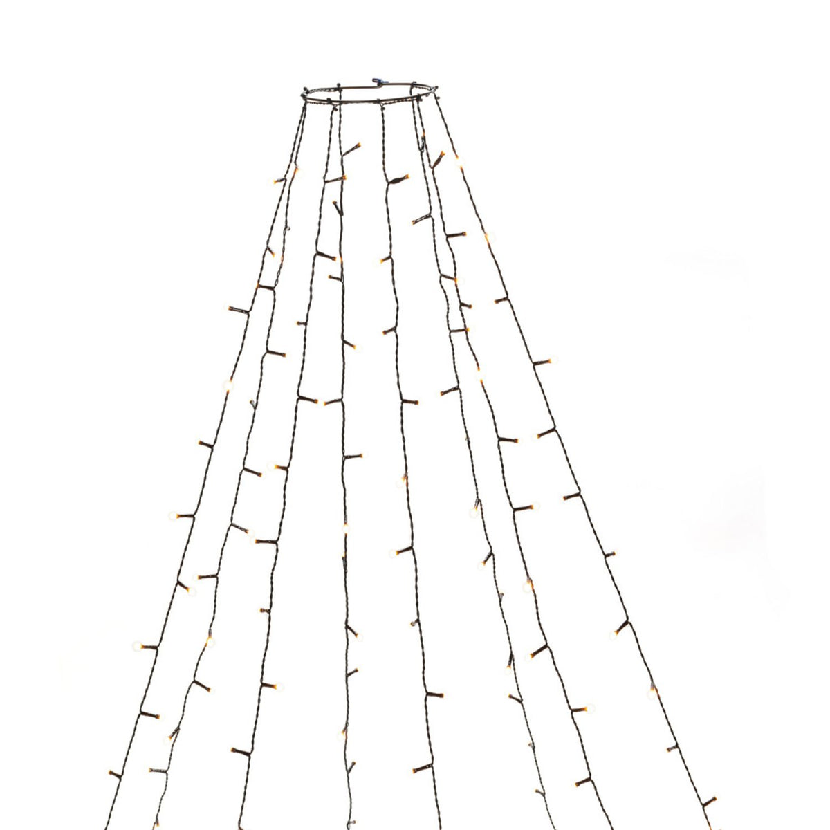 Frost Amber LED Svart kabel Julgransbelysning 240 cm