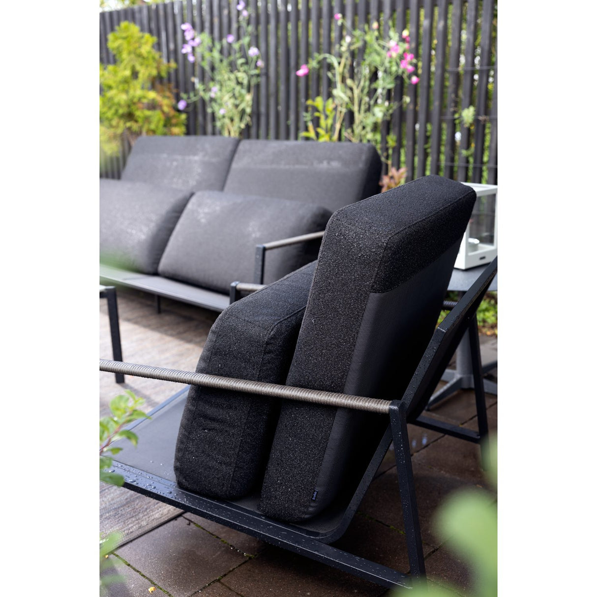 Lyra 2,5-sits Soffa 193x99 cm Svart/Teddy Black