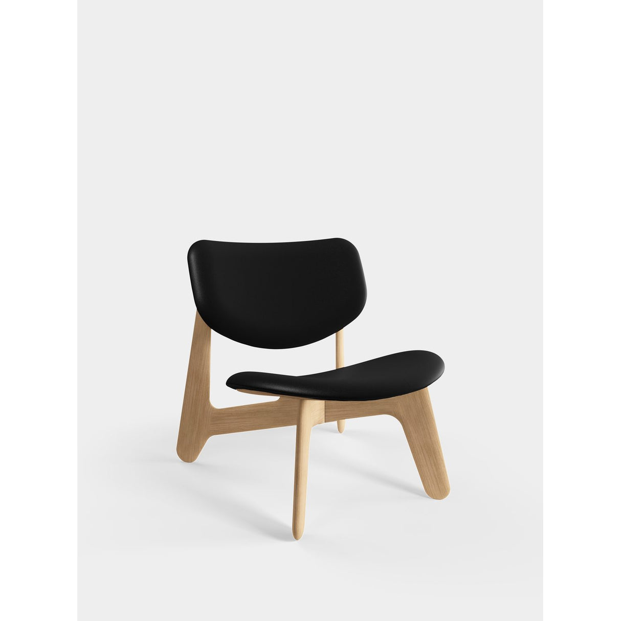 Slab Loungefåtölj Natural Leather Black