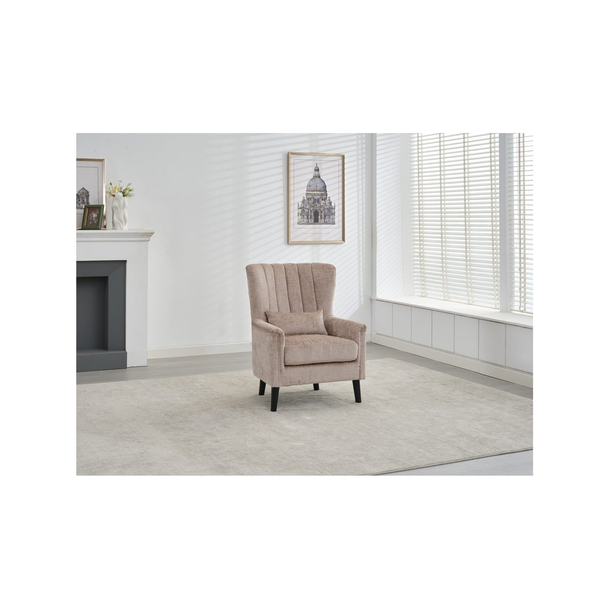 Linnea Fåtölj Bouclé Biscuit