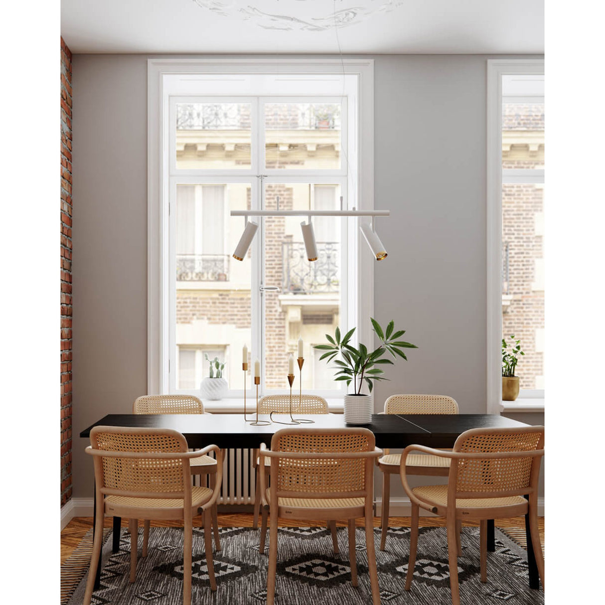 Puls Bar Taklampa 3 Vit Matt