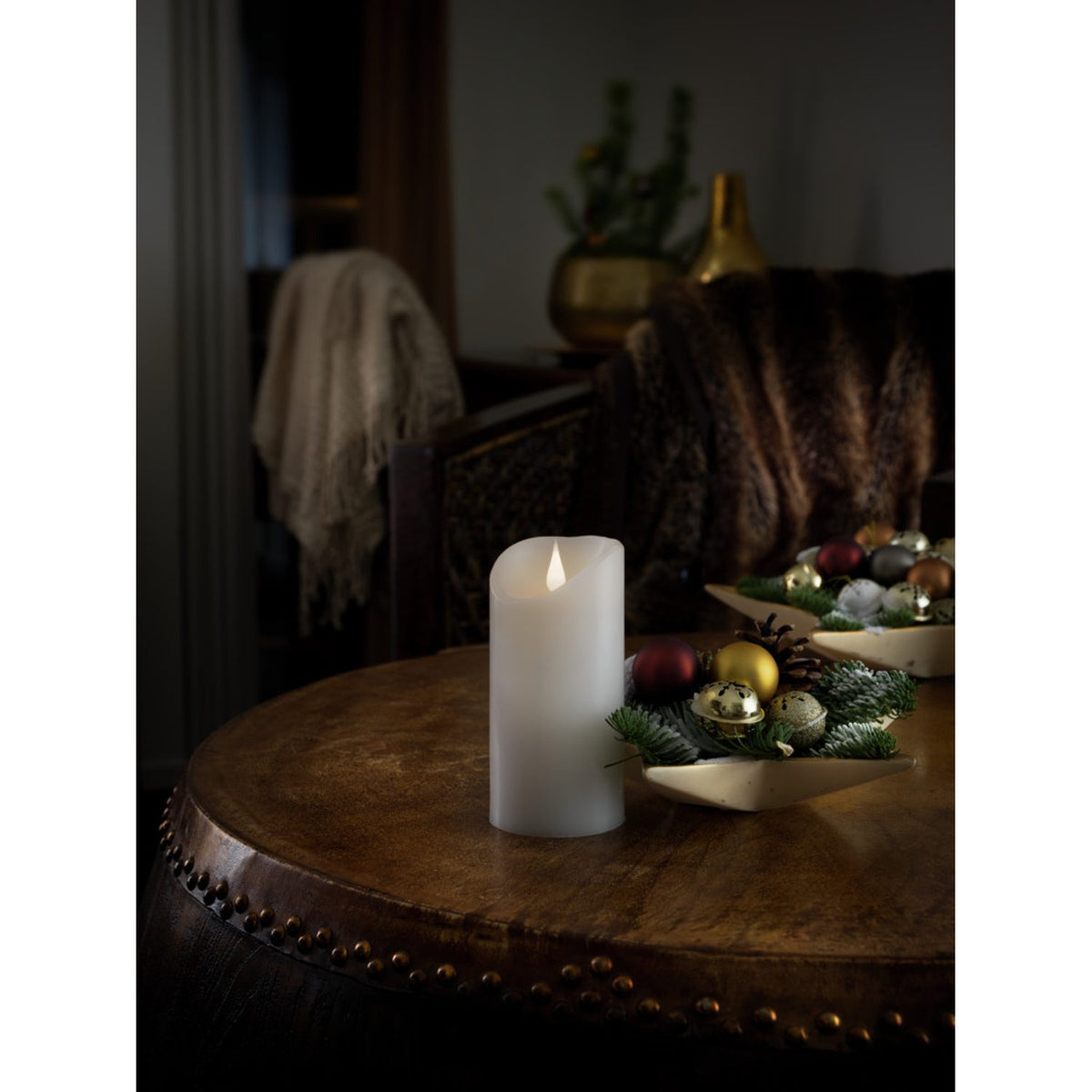 Vaxljus LED varmvit timer 4/8h 2xC Dekorationsljus El 7,6x15,2cm