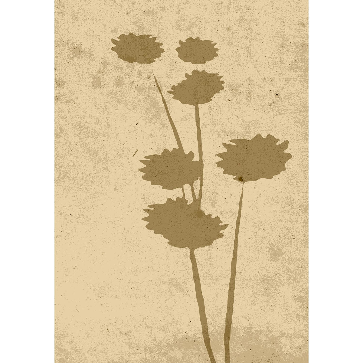 Blomkonst Poster Beige, 21 x 30 cm