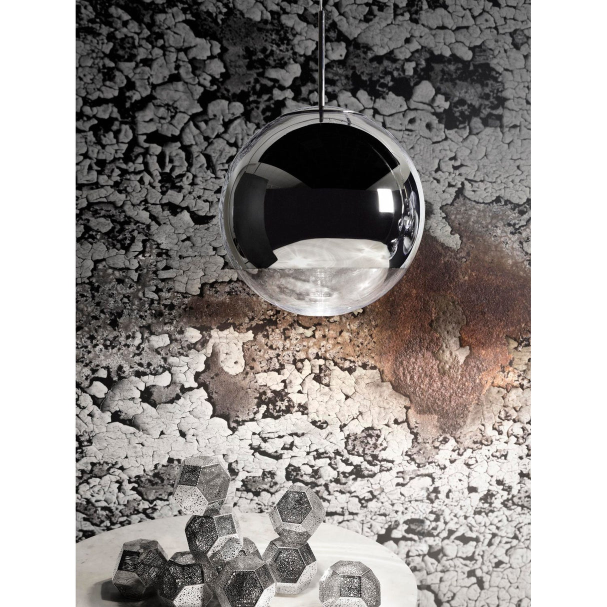 Mirror Ball Pendellampa LED Silver, 50 cm