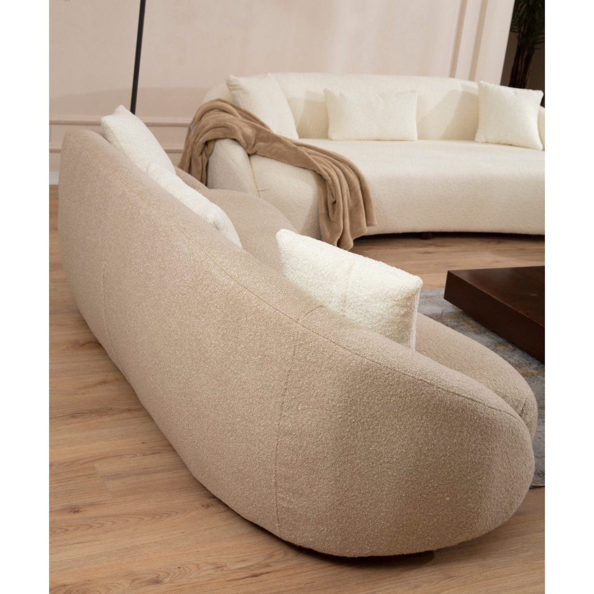 Siena (230 x 75 x 94 cm) Cappuccino 3-sitssoffa