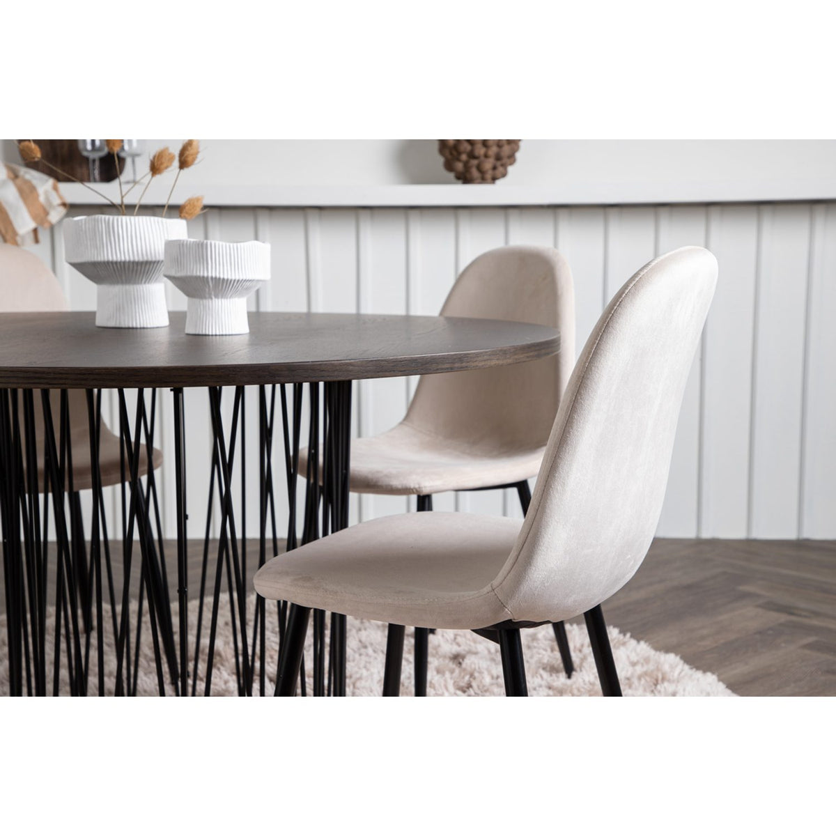 Stone, Polar Rund matgrupp Beige, Svart, Svart, Mocka, ⌀120