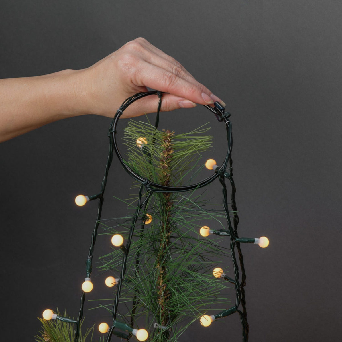 Slinga Amber LED Cherry Grön kabel Julgransbelysning 240 cm