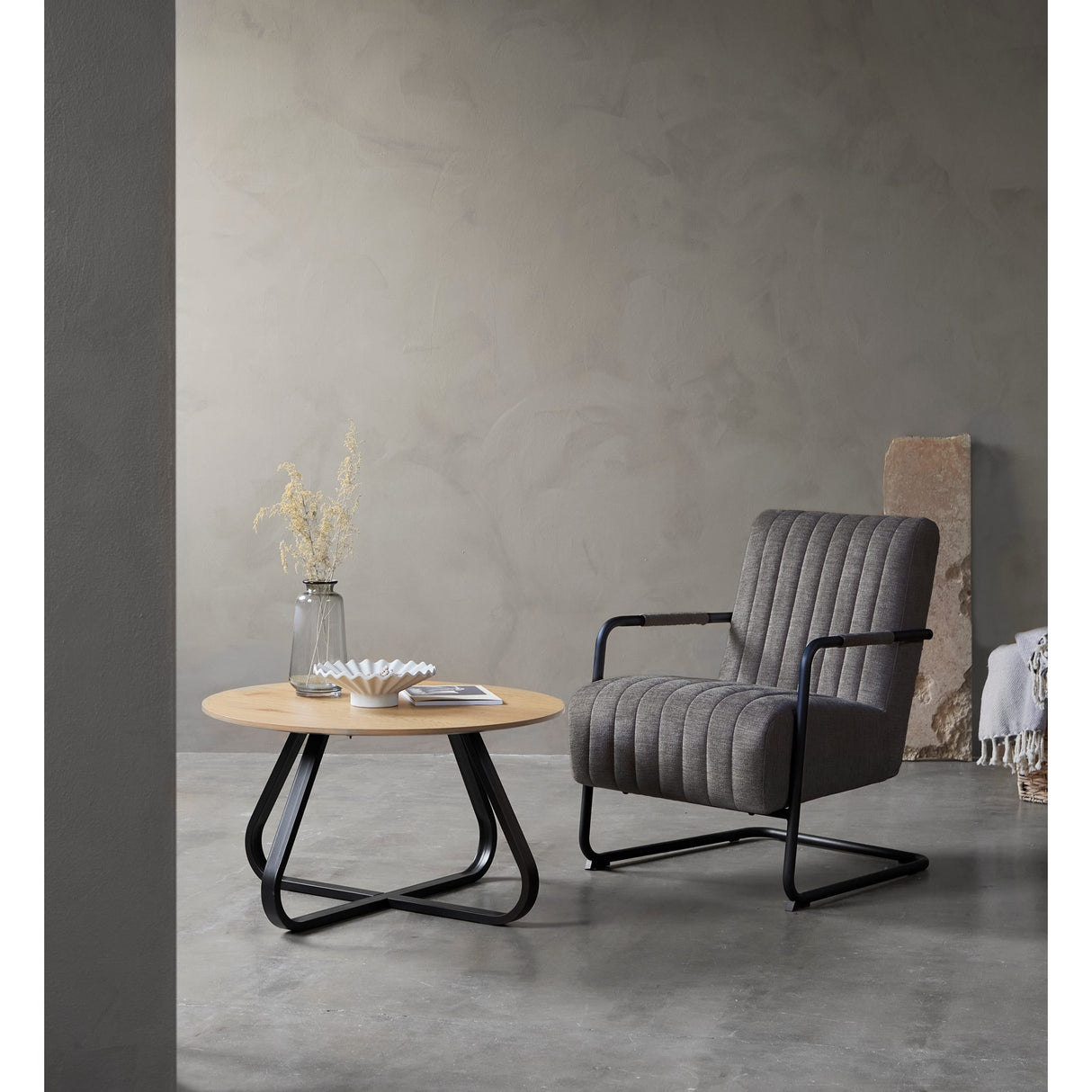 Colline Loungefåtölj Mörkgrå