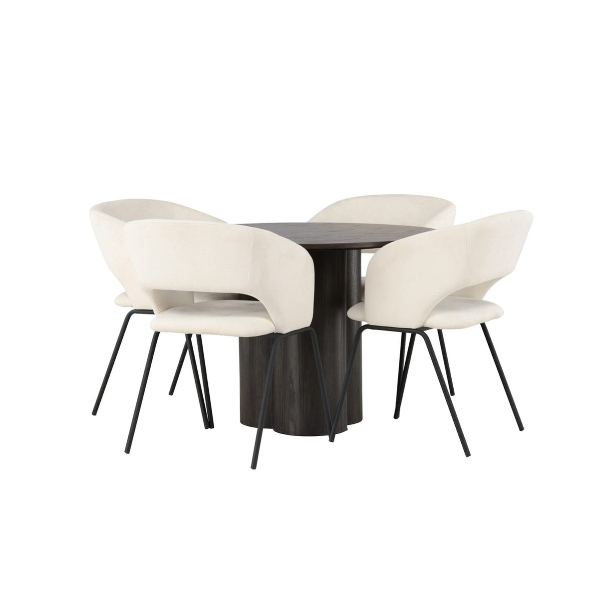 Olivia, Day Rund matgrupp Offwhite, Mocka, 4st