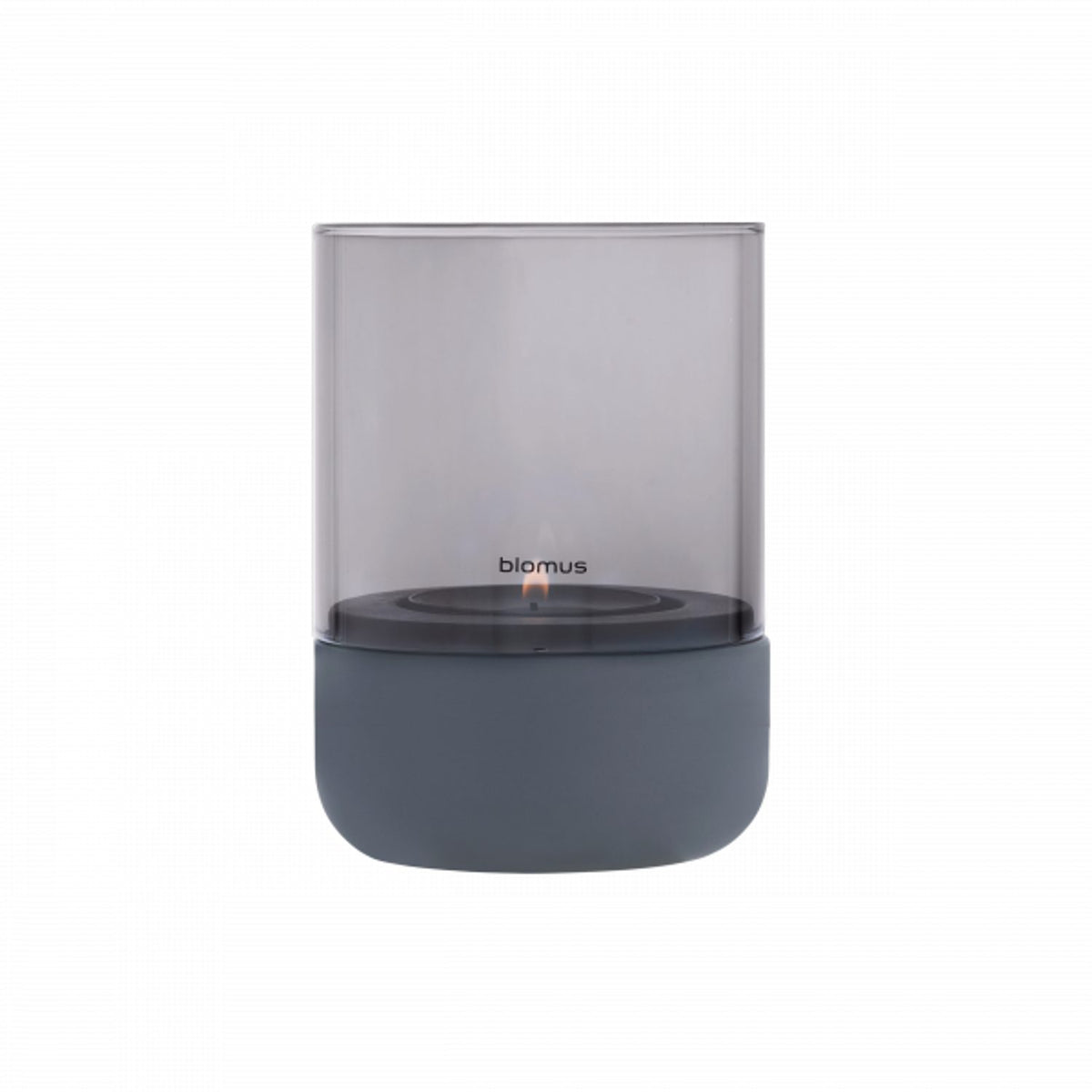 Calma small 14 cm Ljuslykta Steel Gray Smoke