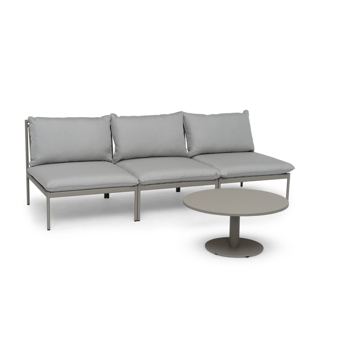 Näsby Utesoffbord Ø80 cm Sand