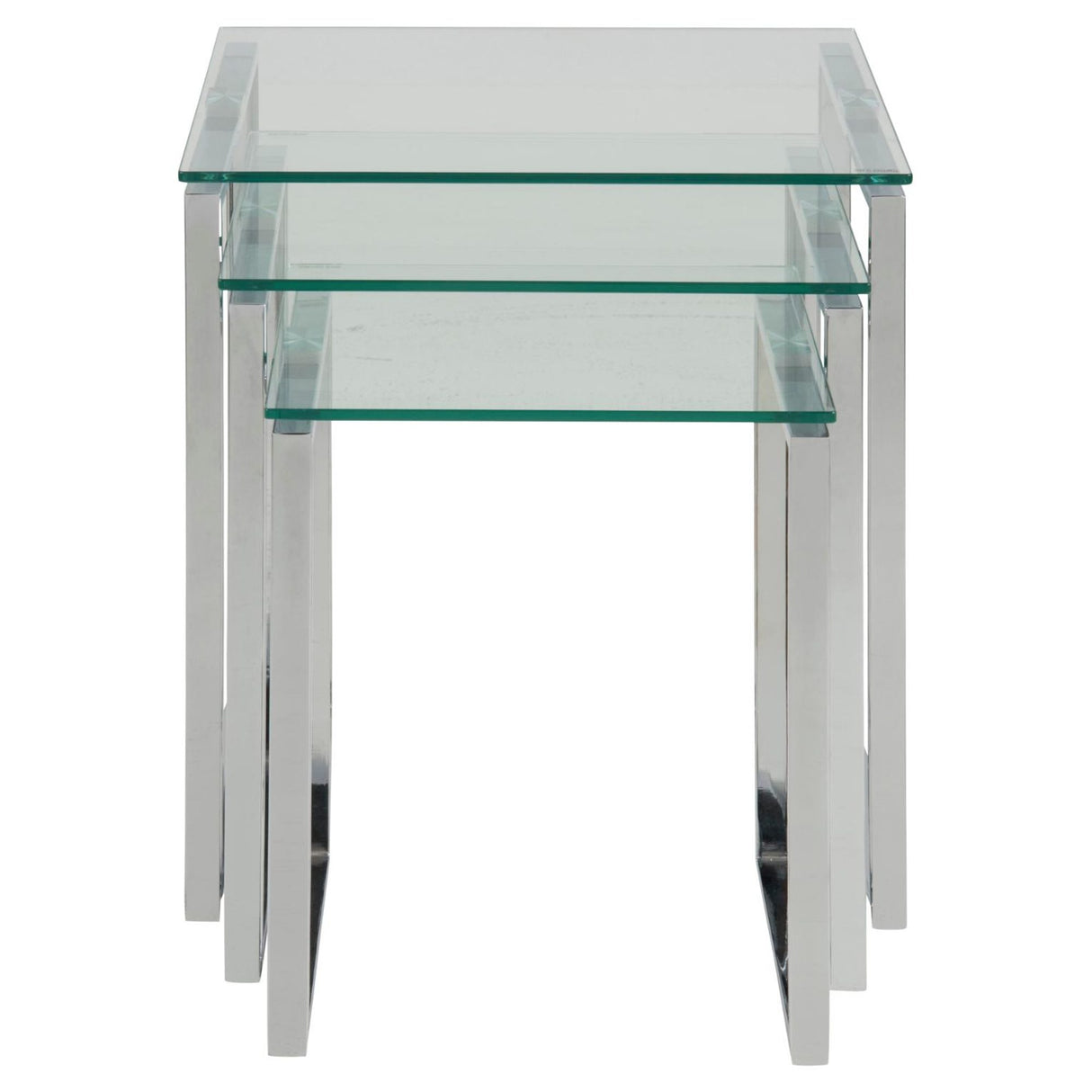 Benz Satsbord 55x50x50 cm Krom/Glas