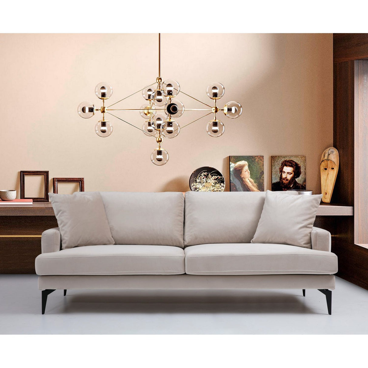 Tbilisi 3-sits (205 x 90 x 88 cm) 3-sitssoffa Beige