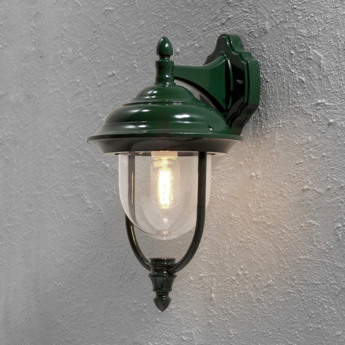 Parma E27 Vägglampa Ute Ned, Grön