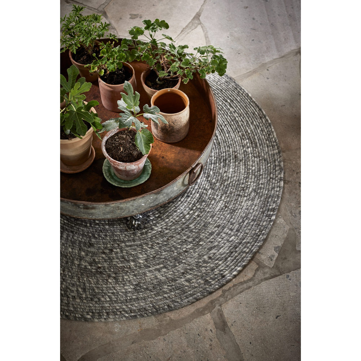 Merino Rund Matta Grå